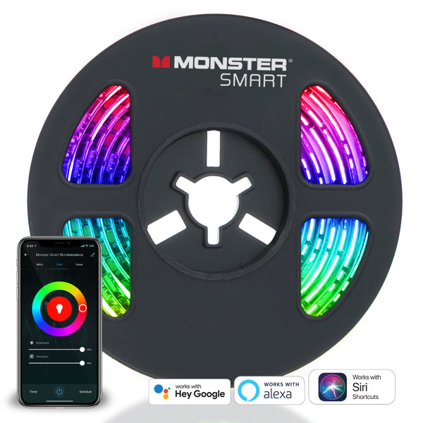 Monster Smart 6.5 ft Multicolor LED Light Strip, Mobile App Control